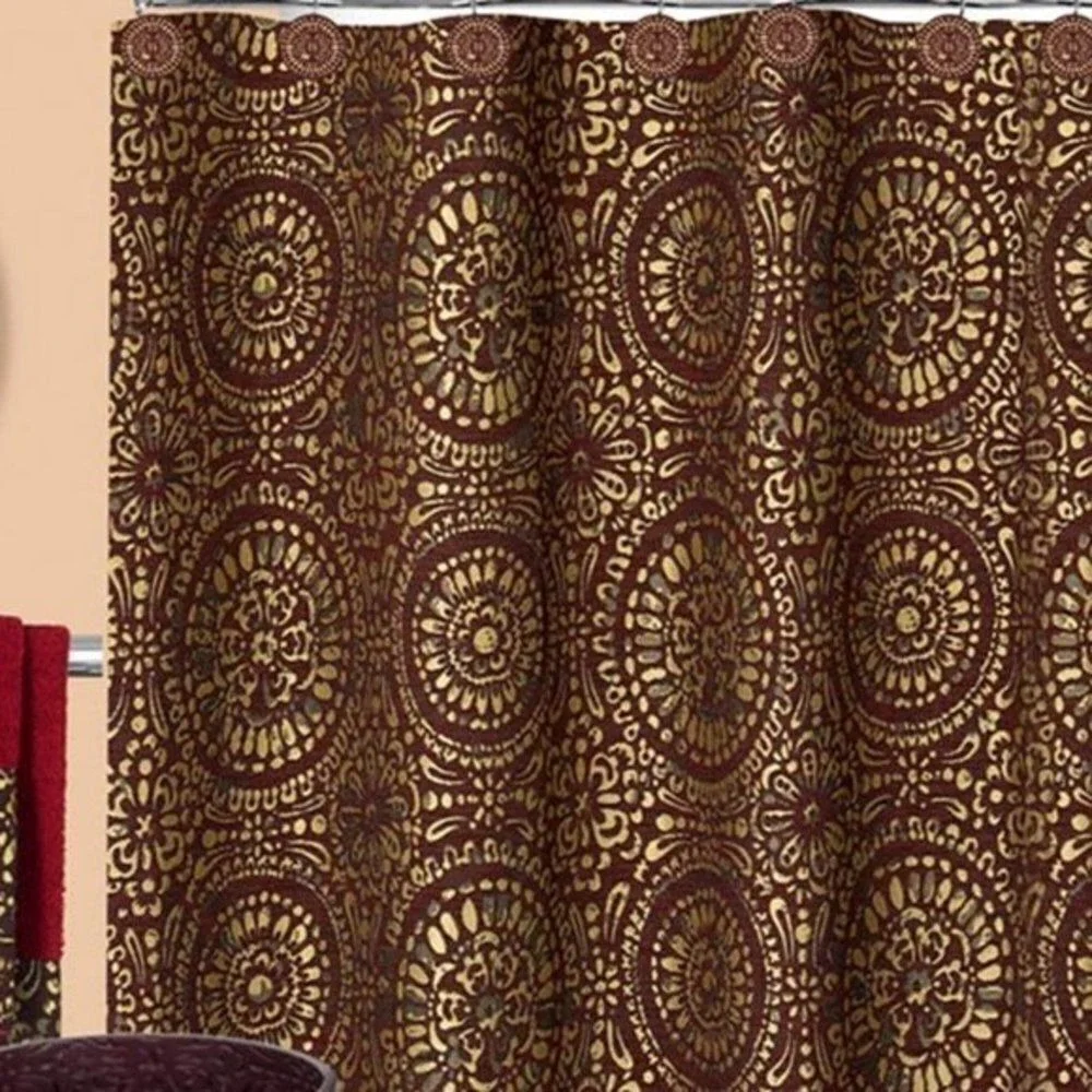 Popular Bath‎ Cascade Burgundy Shower Curtain 72